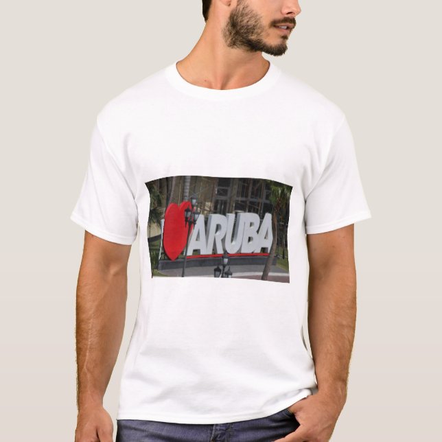 "I Kärlek Aruba", fotografi T Shirt (Framsida)