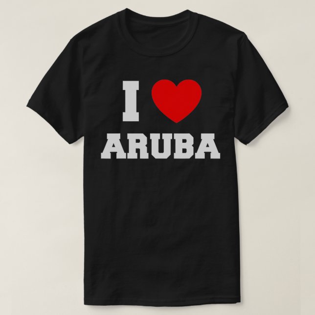I Kärlek Aruba T Shirt (Design framsida)