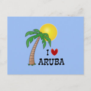 I Kärlek Aruba Vykort