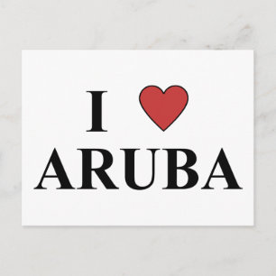 I Kärlek Aruba Vykort