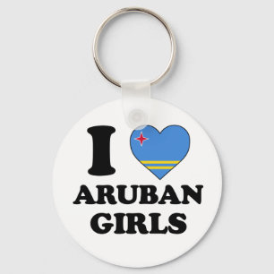 I kärlek Aruban-flickor Nyckelring