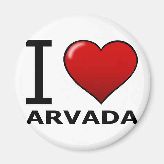 I KÄRLEK ARVADA,CO - COLORADO MAGNET (Framsidan)