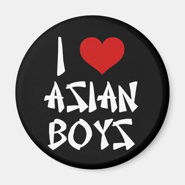I Kärlek Asian Boys Magnet (Framsidan)