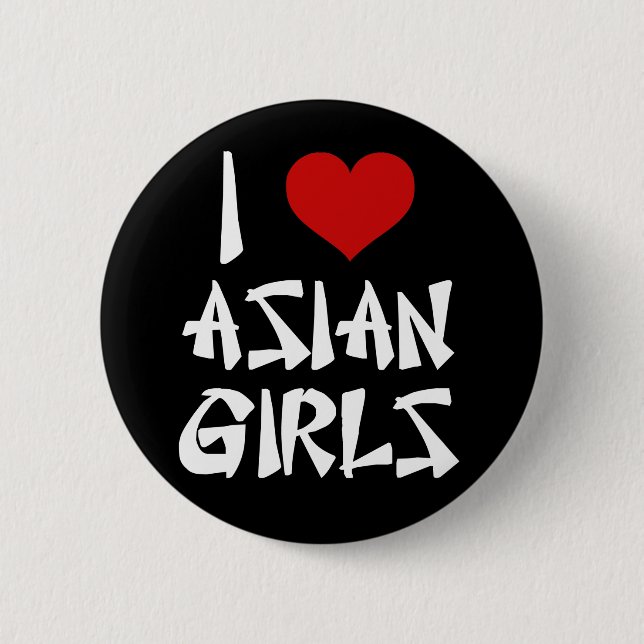 I Kärlek Asian Girls Knapp (Framsida)