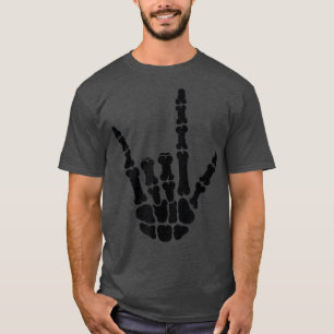 I Kärlek ASL American Sign Language Skeleton Han T Shirt