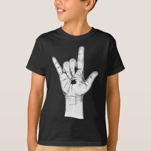 I Kärlek ASL Hand Sign - Hand plockade Novelty Jes T Shirt