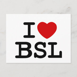 I Kärlek ASL (vit) Vykort