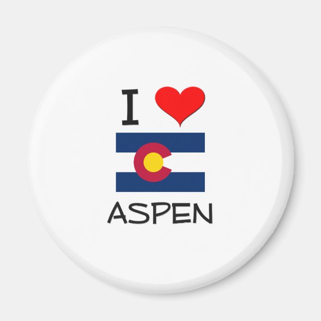 I Kärlek ASPEN Colorado Magnet (Framsidan)