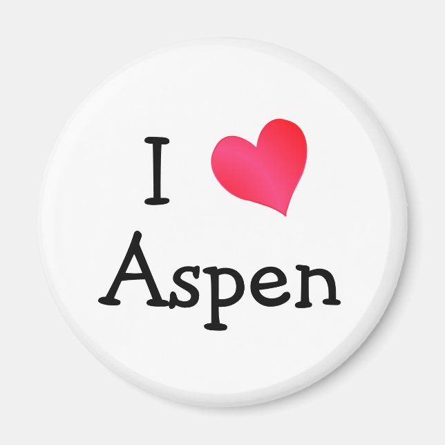 I KÄRLEK ASPEN MAGNET (Framsidan)