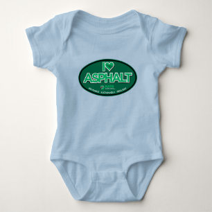 I Kärlek Asphalt 1-Biet Baby Bodykostym - blå T Shirt