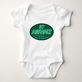 I Kärlek Asphalt 1-Biet Baby Bodykostym - Vit T Shirt