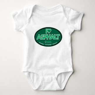I Kärlek Asphalt 1-Biet Baby Bodykostym - Vit T Shirt
