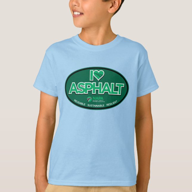 I Kärlek Asphalt Kids' T-Shirt - Blue (Framsida)