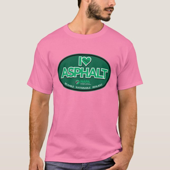 I Kärlek Asphalt Manar-Shirt - Rosa T Shirt (Framsida)