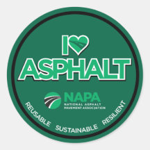 I Kärlek Asphalt Stickers - Rund