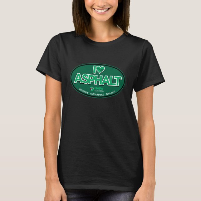 I Kärlek Asphalt Women's T-Shirt - Black (Framsida)