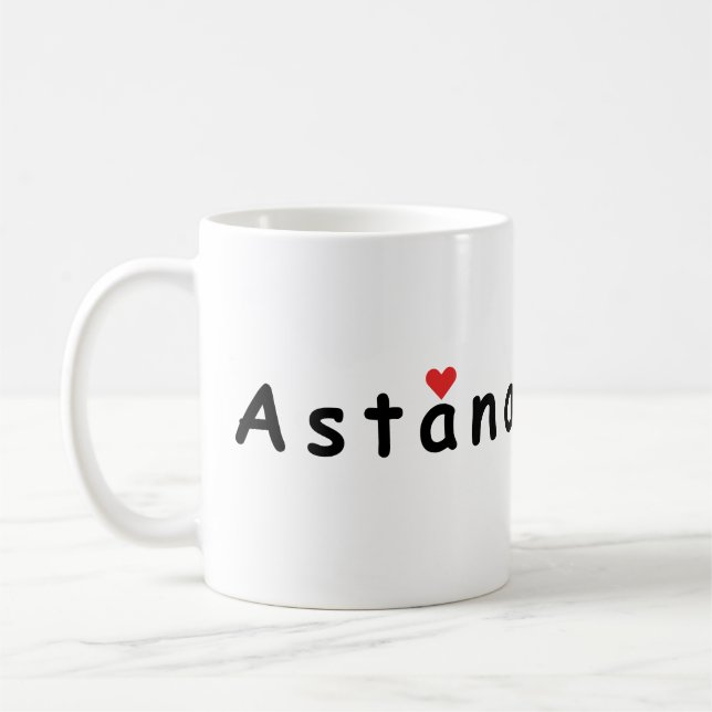 I kärlek Astana Kazakstan Kaffemugg (Vänster)