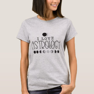 I kärlek Astrology Sol & Måne Phases T-Shirt
