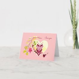 I KÄRLEK ÅTERSTÄLLER DU BOHO HEART-SHAPE VALENTINS KORT