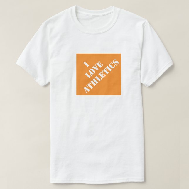I Kärlek Athletics Funny Pappa Humous Fars dag T Shirt (Design framsida)