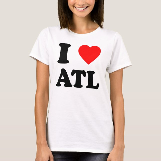 I Kärlek Atl Heart Coola Atlanta T Shirt (Framsida)