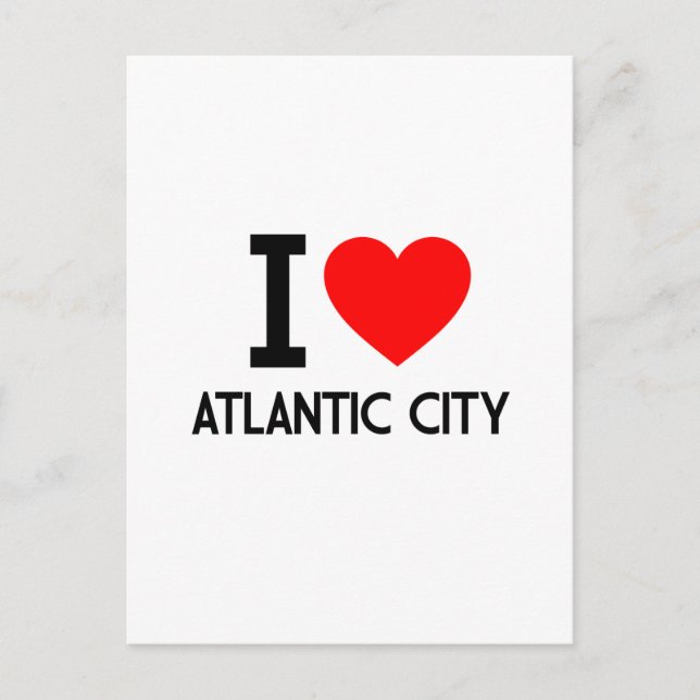 I Kärlek Atlantic City Vykort (Framsida)