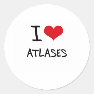 I Kärlek Atlases Runt Klistermärke
