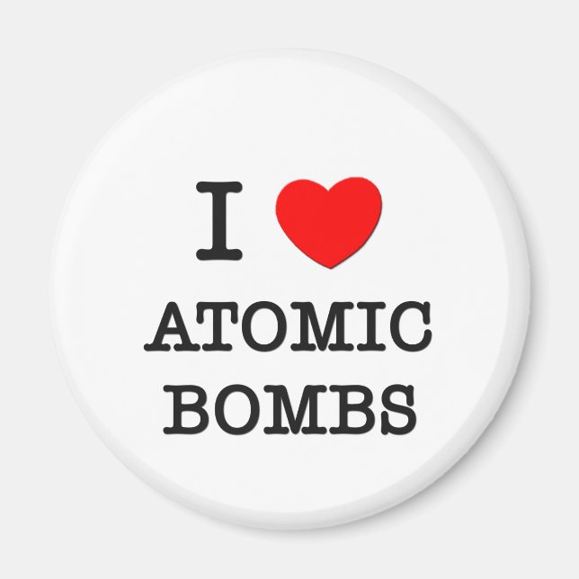 I Kärlek atombomber Magnet (Framsidan)