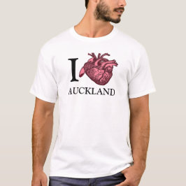 I Kärlek Auckland, anatomiskt korrekt hjärta T Shirt