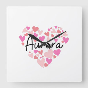 I KÄRLEK AURORA FYRKANTIG KLOCKA