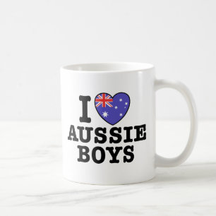 I Kärlek Aussie Boys Kaffemugg