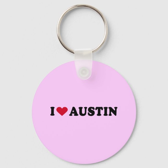 I KÄRLEK AUSTIN / I HEART AUSTIN NYCKELRING (Framsida)