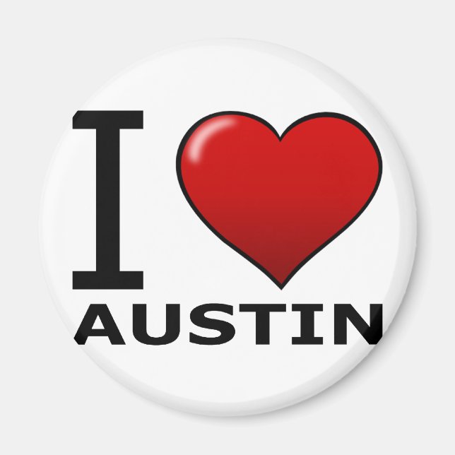 I KÄRLEK AUSTIN,TX - TEXAS MAGNET (Framsidan)