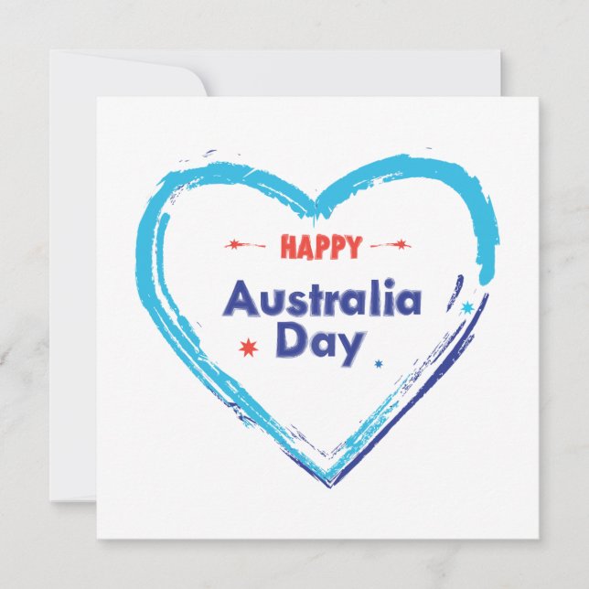 "I KÄRLEK AUSTRALIA" Australien Dag 26 januari Hol Julkort (Framsida)