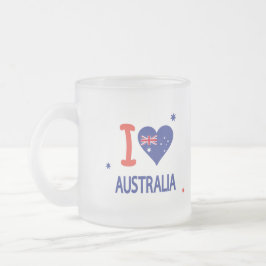 "I KÄRLEK AUSTRALIA" Australien Dag den 26 januari Frostad Glasmugg