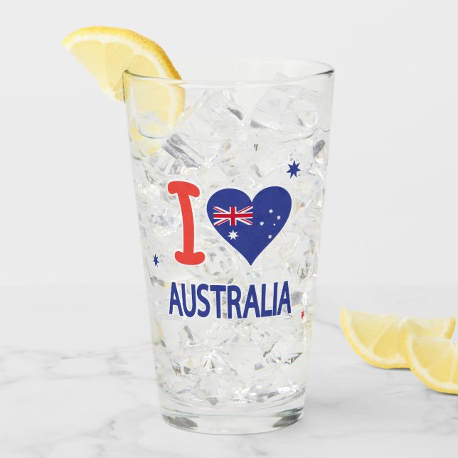 "I KÄRLEK AUSTRALIA" Australien Dag den 26 januari Glaskopp (Framsida Ice)