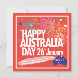 "I KÄRLEK AUSTRALIA" Australien Dag den 26 januari Julkort