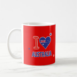 I KÄRLEK AUSTRALIA Australien Dag den 26 januari Kaffemugg