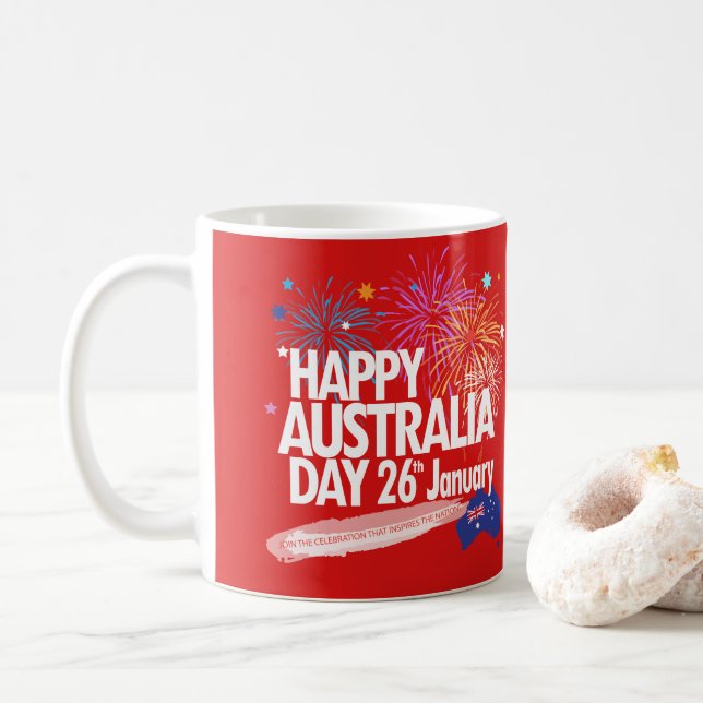 "I KÄRLEK AUSTRALIA" Australien Dag den 26 januari Kaffemugg (Med munk)