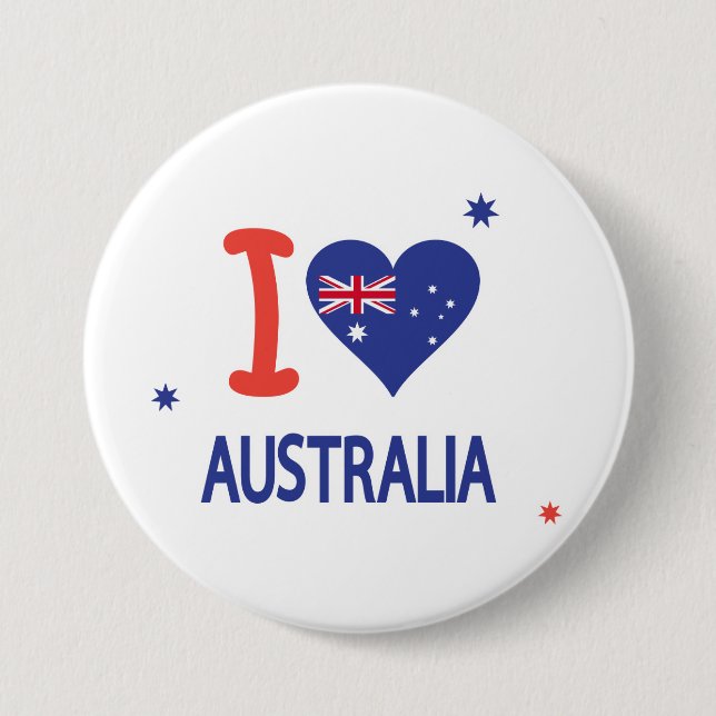 "I KÄRLEK AUSTRALIA" Australien Dag den 26 januari Knapp (Framsida)