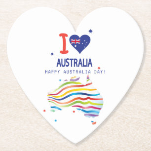 "I KÄRLEK AUSTRALIA" Australien Dag den 26 januari Underlägg Papper