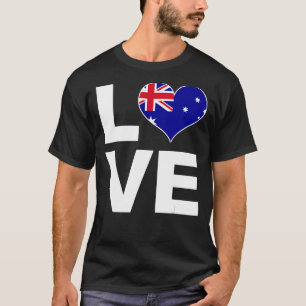 I Kärlek Australia Heart Flagga Australien T Shirt