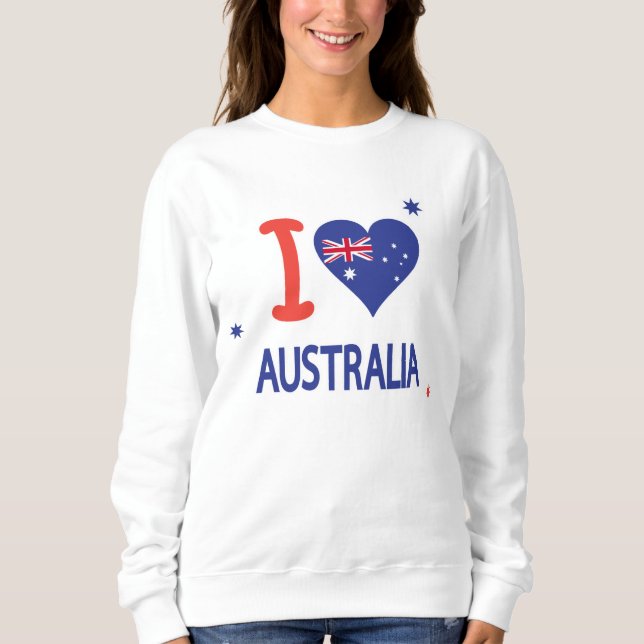 I KÄRLEK AUSTRALIA Lycklig Australien Dagen den 26 T Shirt (Framsida)