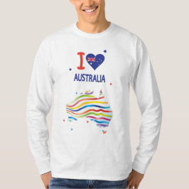 I KÄRLEK AUSTRALIA Lycklig Australien Dagen den 26 T Shirt