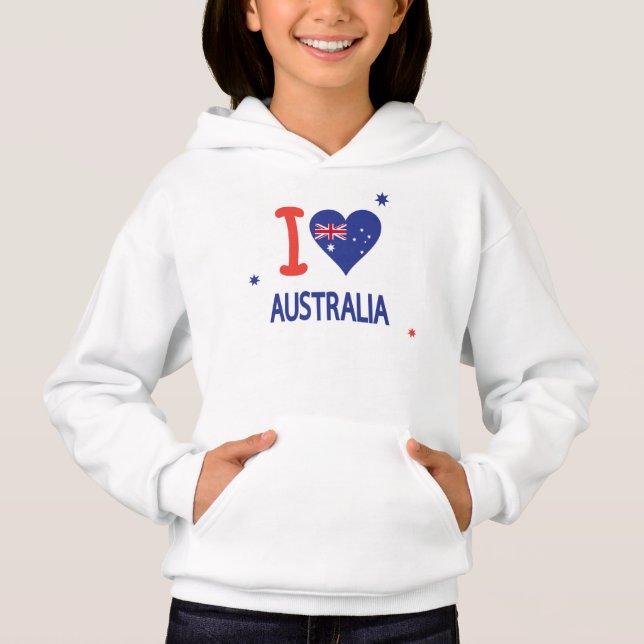 I KÄRLEK AUSTRALIA Lycklig Australien Dagen den 26 T Shirt (Framsida)