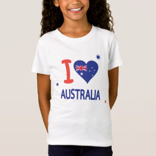 I KÄRLEK AUSTRALIA Lycklig Australien Dagen den 26 T Shirt