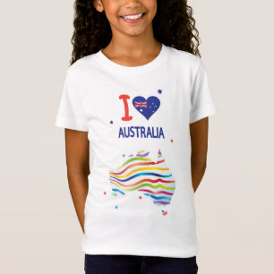 I KÄRLEK AUSTRALIA Lycklig Australien Dagen den 26 T Shirt