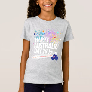 I KÄRLEK AUSTRALIA Lycklig Australien Dagen den 2 T Shirt
