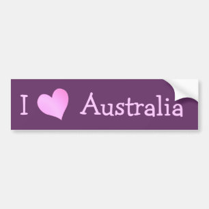 I Kärlek Australien Bildekal