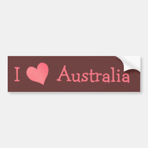 I Kärlek Australien Bildekal